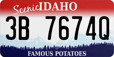 ID license plate 3B7674Q