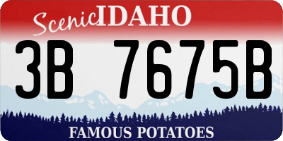 ID license plate 3B7675B