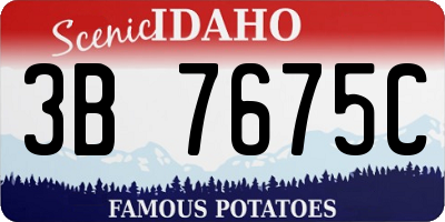 ID license plate 3B7675C