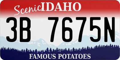 ID license plate 3B7675N