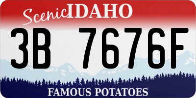 ID license plate 3B7676F