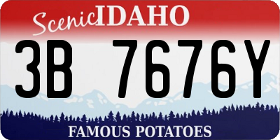 ID license plate 3B7676Y