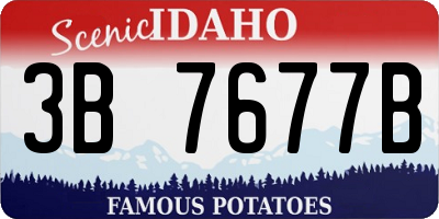 ID license plate 3B7677B