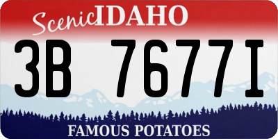 ID license plate 3B7677I