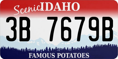 ID license plate 3B7679B