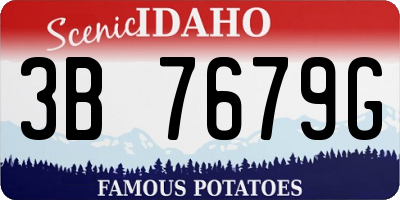 ID license plate 3B7679G
