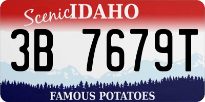 ID license plate 3B7679T