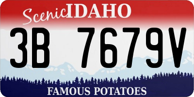 ID license plate 3B7679V