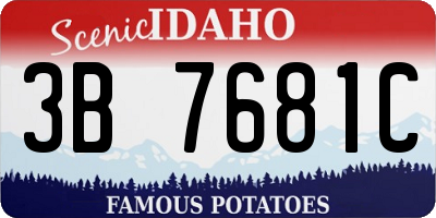 ID license plate 3B7681C