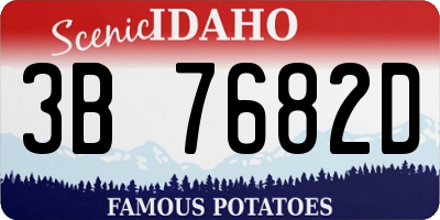 ID license plate 3B7682D