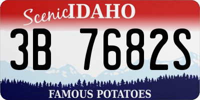 ID license plate 3B7682S