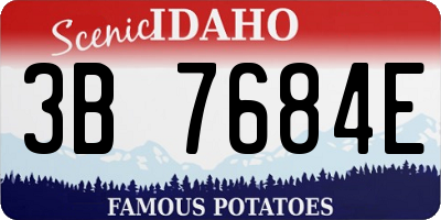 ID license plate 3B7684E