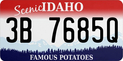 ID license plate 3B7685Q