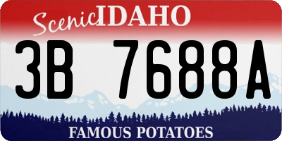 ID license plate 3B7688A
