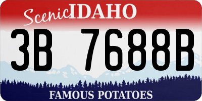 ID license plate 3B7688B