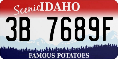 ID license plate 3B7689F