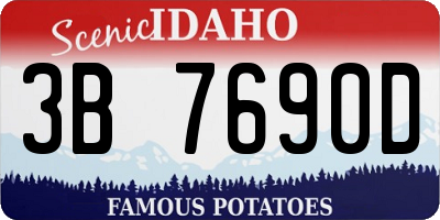 ID license plate 3B7690D