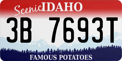 ID license plate 3B7693T