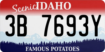 ID license plate 3B7693Y
