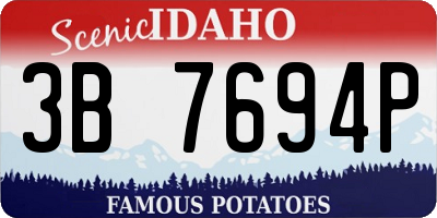 ID license plate 3B7694P