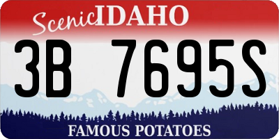 ID license plate 3B7695S