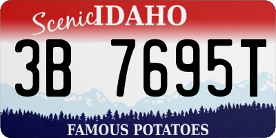 ID license plate 3B7695T