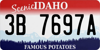 ID license plate 3B7697A