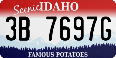 ID license plate 3B7697G