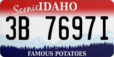 ID license plate 3B7697I