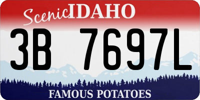 ID license plate 3B7697L