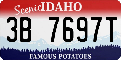 ID license plate 3B7697T