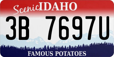 ID license plate 3B7697U