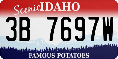 ID license plate 3B7697W