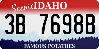 ID license plate 3B7698B
