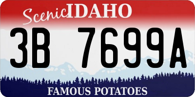 ID license plate 3B7699A