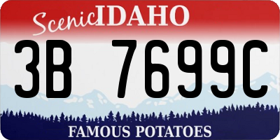 ID license plate 3B7699C