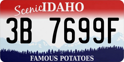 ID license plate 3B7699F
