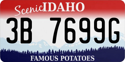 ID license plate 3B7699G