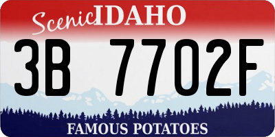 ID license plate 3B7702F