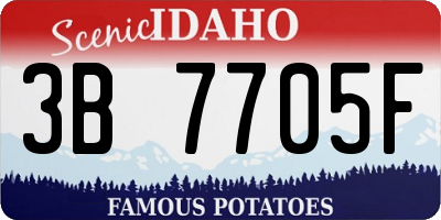 ID license plate 3B7705F