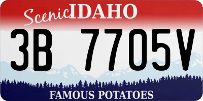 ID license plate 3B7705V