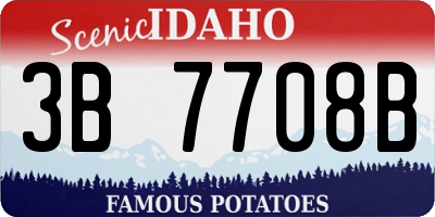 ID license plate 3B7708B