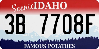 ID license plate 3B7708F
