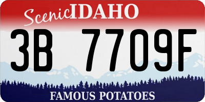 ID license plate 3B7709F