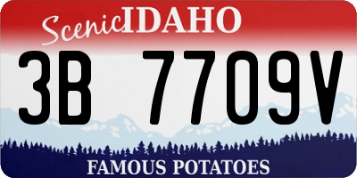 ID license plate 3B7709V