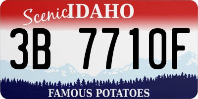ID license plate 3B7710F