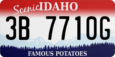 ID license plate 3B7710G