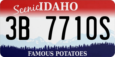 ID license plate 3B7710S