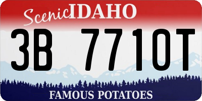 ID license plate 3B7710T