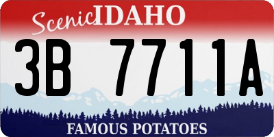 ID license plate 3B7711A